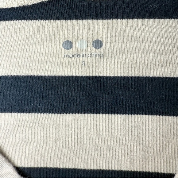 Three Dots Women’s Long Sleeve V-neck Striped 3/4 Sleeve Cotton Shirt Size Small - Picture 8 of 14